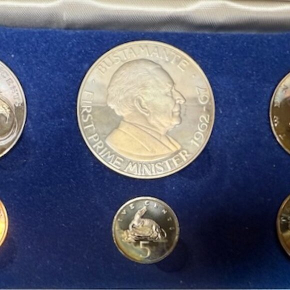 1970 Jamaica 6-Coin Proof Set with Case - Picture 5 of 14
